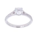 Platinum 0.76ct Brilliant Cut Diamond Solitaire Ring