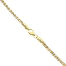 Gold Plated Silver Two Tone Fancy Chain 18"