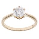 Lab Grown 9ct Yellow Gold 1.00ct Diamond Solitaire Ring