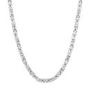 Sterling Silver Solid 3.5mm Byzantine Chain Necklace