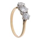 14ct Yellow Gold 1.50ct Brilliant Cut Diamond Trilogy Ring
