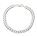 Silver Curb Bracelet 8.5" By Icesia Gents