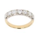 18ct Yellow Gold 1.00ct Brilliant Cut Diamond Half Eternity Ring