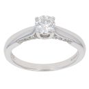 18ct White Gold 0.50ct Brilliant Cut Diamond Solitaire Ring
