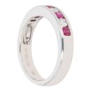 18ct White Gold Ruby and Diamond 0.20ct Diamond Eternity Ring