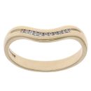9ct Yellow Gold 0.10ct Diamond Wishbone Ring
