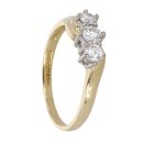 18ct Yellow Gold 0.50ct Diamond Trilogy Ring