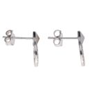 Silver Cubic Zirconia Circular Stud Earrings by Icesia