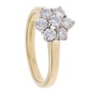 18ct Yellow Gold 0.70ct Brilliant Cut Diamond Cluster Ring