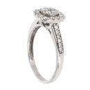 9ct White Gold 0.50ct Diamond Cluster Ring