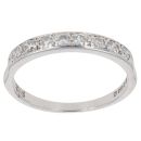18ct White Gold 0.40ct Brilliant Cut Diamond Half Eternity Ring