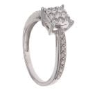 9ct White Gold 0.20ct Diamond Cluster Ring