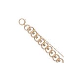 9ct Yellow Gold Rollerball Inspired Bracelet and Safety Chain 8"