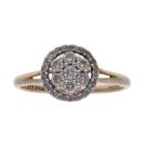 9ct Yellow Gold 0.50ct Diamond Cluster Ring