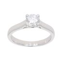 Platinum 0.70ct Brilliant Cut Diamond Solitaire Ring