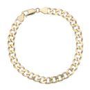 9ct Yellow Gold Curb Bracelet 8"