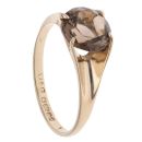9ct Yellow Gold Smoky Quartz Single Stone Ring