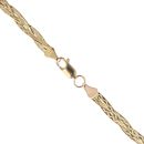9ct Yellow Gold Patterned Plait Fancy Chain 18"