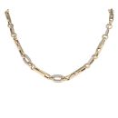 14ct Yellow And White Gold Greek Key Chain 22"