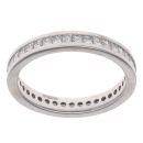 18ct White Gold 1.00ct Princess Cut Diamond Full Eternity Ring