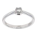 9ct White Gold Princess Cut 0.25ct Diamond Solitaire Ring
