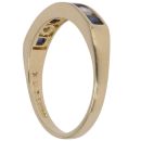 18ct Yellow Gold 0.20ct Diamond and Sapphire Half Eternity Ring