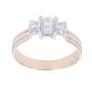 14ct Yellow Gold 0.50ct Brilliant Cut Diamond Trilogy Ring