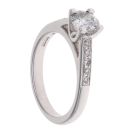 Platinum 0.85ct Brilliant Cut Diamond Solitaire Ring