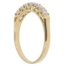 18ct Yellow Gold 0.20ct Brilliant Cut Diamond Half Eternity Ring