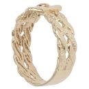 9ct Yellow Gold Patterned Buckle Ring