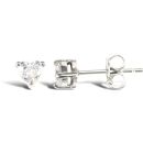 Mint Of London 925 Silver Heart Shape Cubic Zirconia Studs