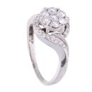 18ct White Gold 0.75ct Diamond Cluster Ring