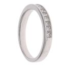 Platinum 0.30ct Princess Cut Diamond Half Eternity Ring