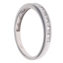 9ct White Gold 0.33ct Brilliant And Baguette Cut Diamond Ring