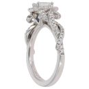 Vera Wang 18ct White Gold  Vera Wang 0.70ct Diamond and Sapphire Cluster Ring