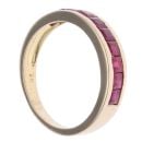 9ct Yellow Gold Ruby Half Eternity Ring