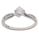 Palladium 0.50ct Brilliant Cut Diamond Solitaire Ring