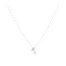 Sterling Silver Cubic Zirconia Pendant and Chain 16" by Icesia