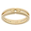 18ct Yellow Gold Split Band Patterned Ring