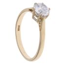 14ct Yellow Gold Cubic Zirconia Single Stone Ring