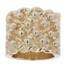 9ct Yellow Gold Four Row Keeper Ring