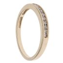 9ct Yellow Gold 0.10ct Diamond Half Eternity Ring