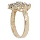 9ct Yellow Gold Cubic Zirconia Cluster Ring