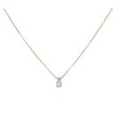 14ct Yellow Gold 1.00ct Princess Cut Diamond Solitaire Pendant And Chain 18"
