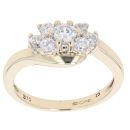 9ct Yellow Gold Cubic Zirconia Cluster Ring