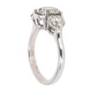 18ct White Gold 2.86ct Brilliant Cut Diamond Trilogy Ring