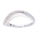9ct White Gold Diamond Scrolling Ring