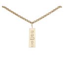 9ct Yellow Gold Hallmarked Ingot Pendant And Chain 24"