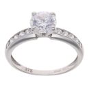 9ct White Gold Cubic Zirconia Solitaire Ring