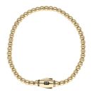 14ct Yellow Gold Monaco Bub Plain Lock Bead Bracelet 8.5"